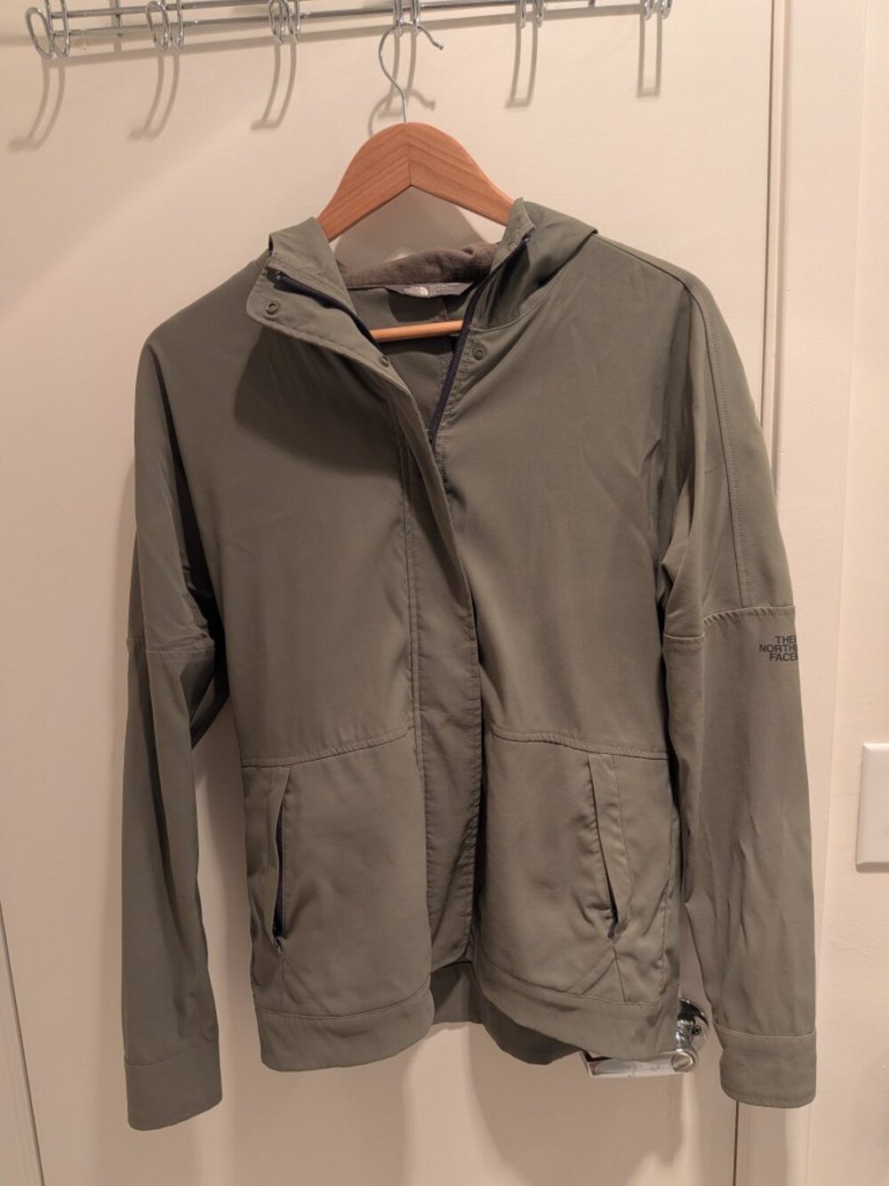 The North Face Hooded Soft Shell Jacket Women's S Olive Green